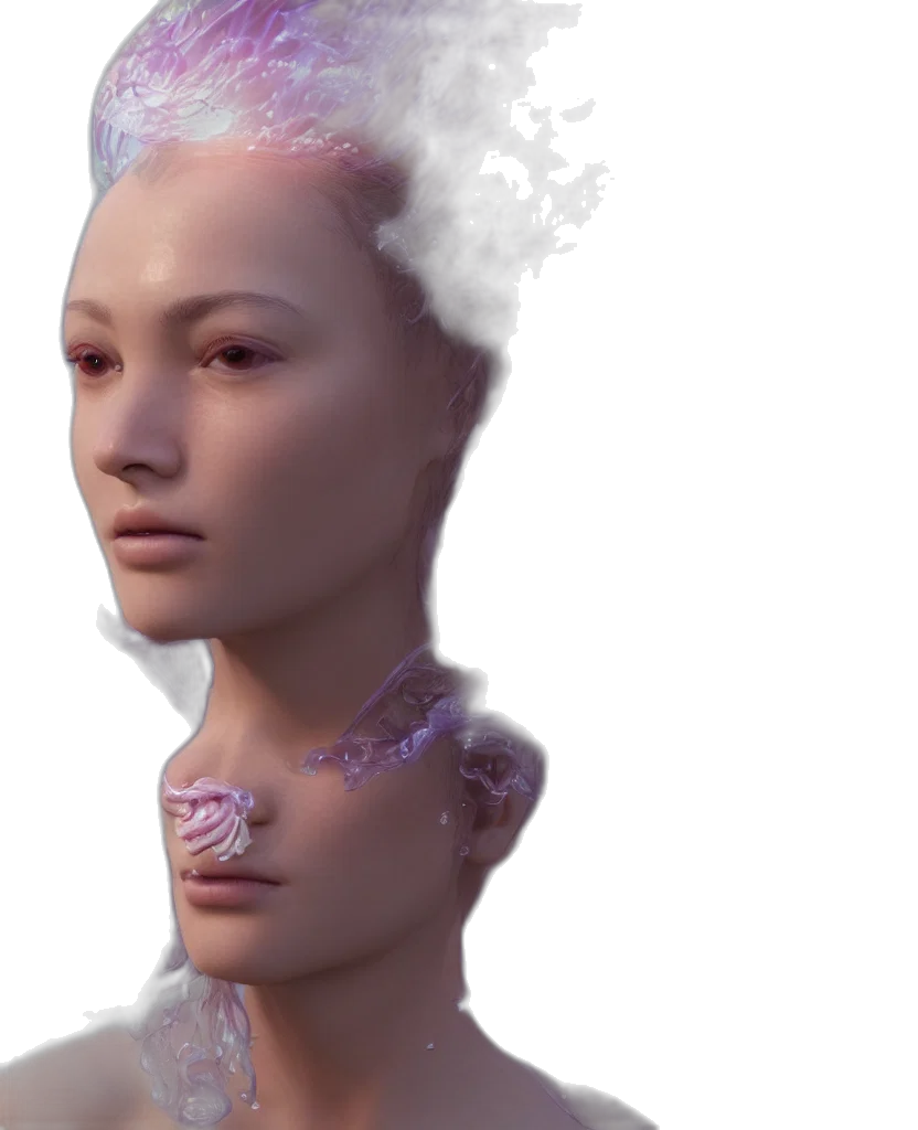 robot, face, crown, hair transparent PNG cut-out