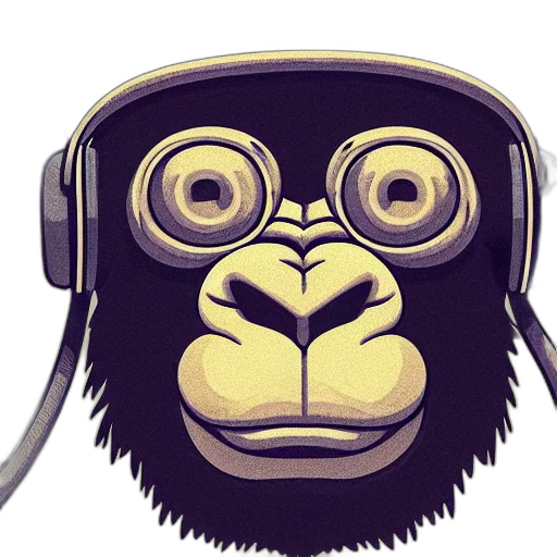 mask, concept art, cartoon, stoned transparent PNG cut-out