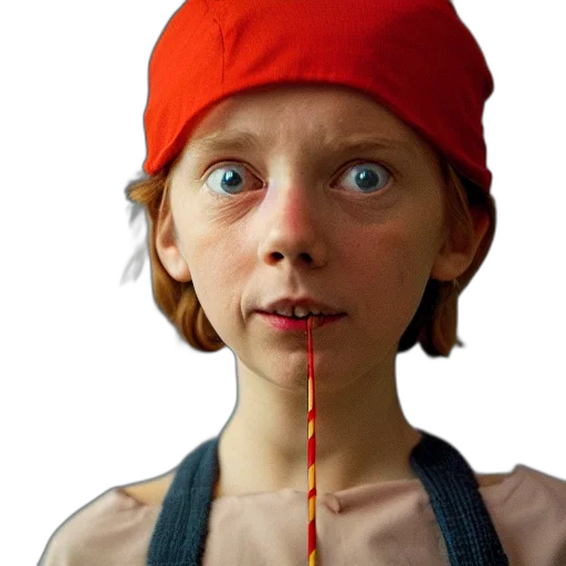 face, hat, staff, food transparent PNG cut-out