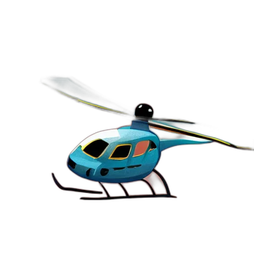 weapon, 3d render, concept art, cartoon, pixel art, flying, helicopter, dog transparent PNG cut-out