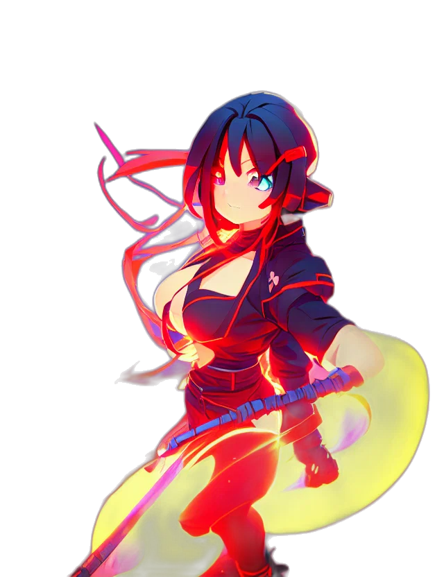 weapon, sword, dress, staff transparent PNG cut-out