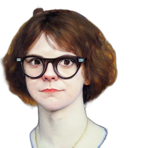 face, hair, staff, dress transparent PNG cut-out