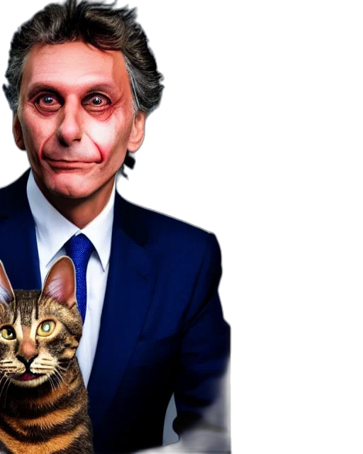 animal, cartoon, photorealistic, mauricio, macri, elaborate, joker, makeup transparent PNG cut-out