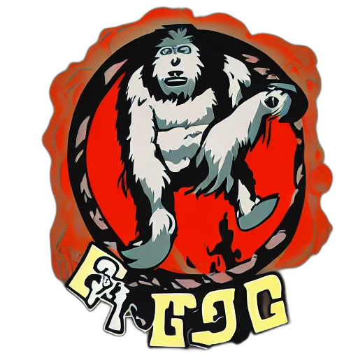 concept art, bigfoot, logo, hiroaki transparent PNG cut-out