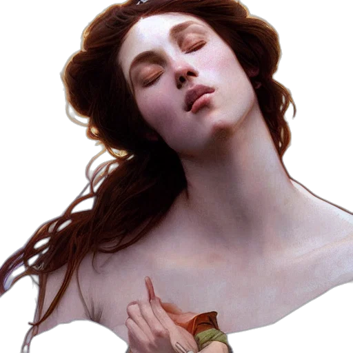 jewelry, dress, face, photorealistic transparent PNG cut-out