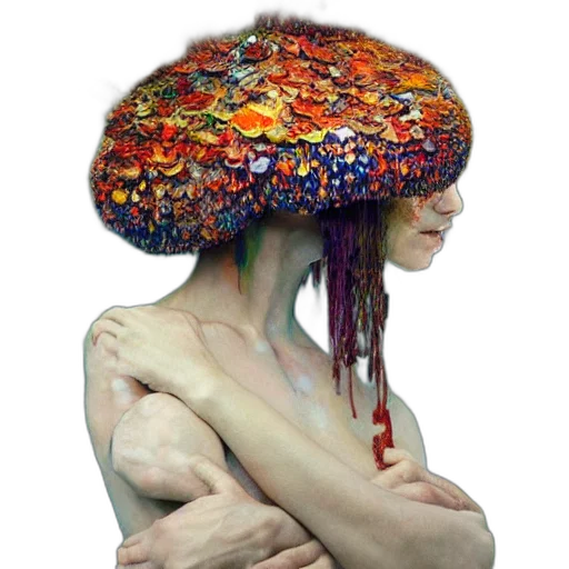 hat, crown, dress, hair, oil painting, fantasy art, photorealistic, concept art transparent PNG cut-out