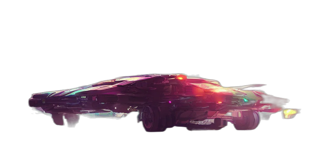 car, weapon, robot, concept art, 3d render, cyberpunk, comic book art, outer space transparent PNG cut-out
