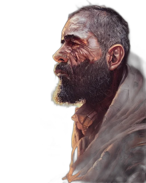 face, staff, mask, photorealistic, oil painting, concept art, watercolor, rain transparent PNG cut-out
