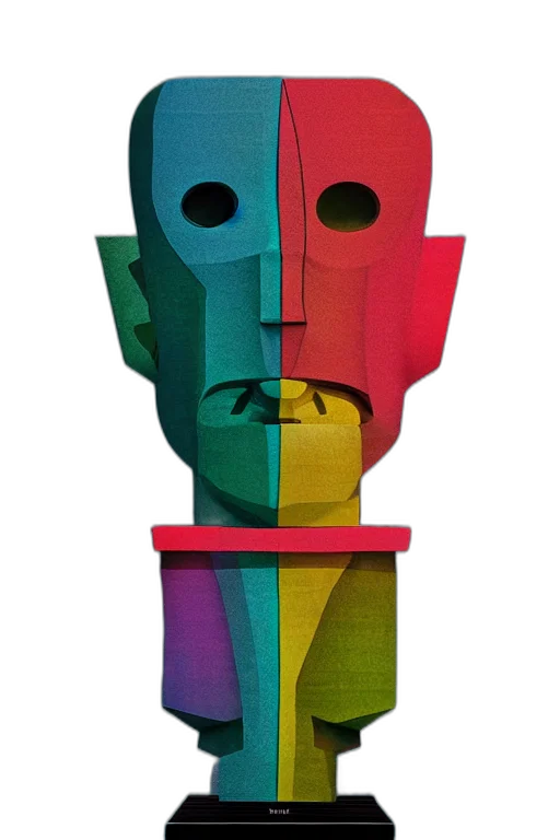 mask, face, robot, concept art, 3d render, comic book art, cartoon, colorful transparent PNG cut-out