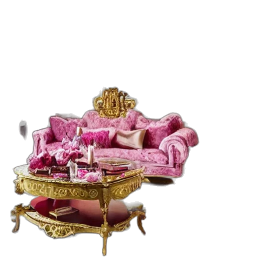furniture, crown, jewelry, 3d render transparent PNG cut-out