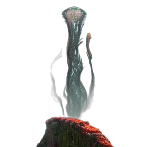 hair, creature, tree, staff transparent PNG cut-out