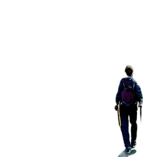 jacket, staff, robot, umbrella transparent PNG cut-out