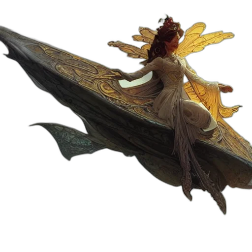 dragon, creature, crown, staff transparent PNG cut-out