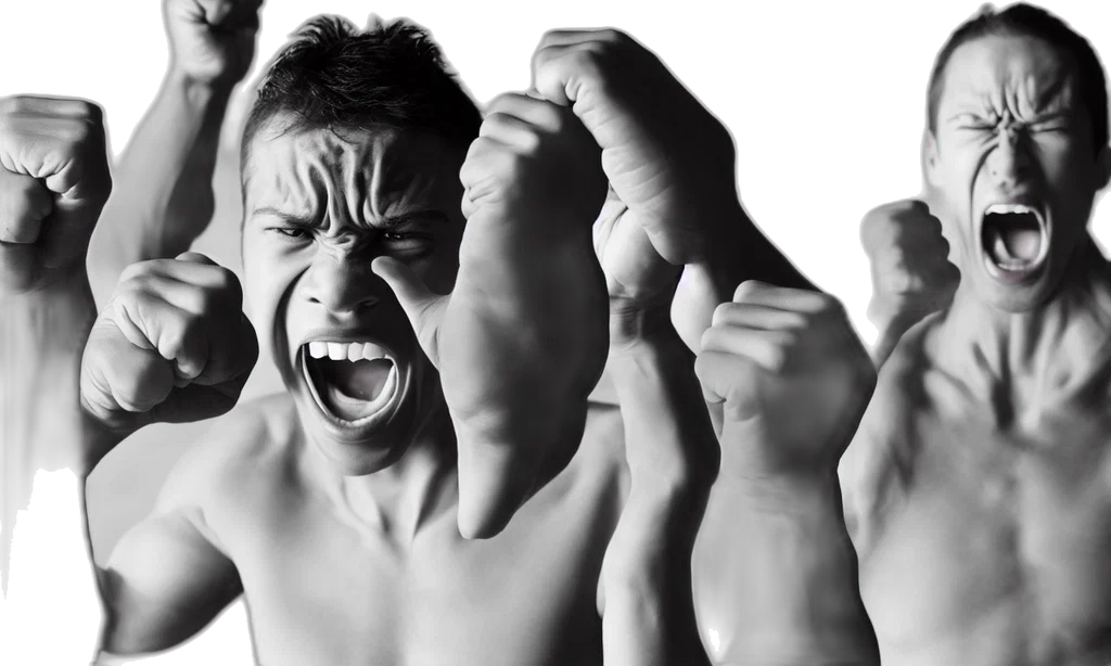 shoes, face, photorealistic, intense, moment, man, clenching, fists transparent PNG cut-out