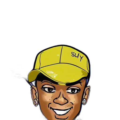 staff, hat, face, cartoon transparent PNG cut-out