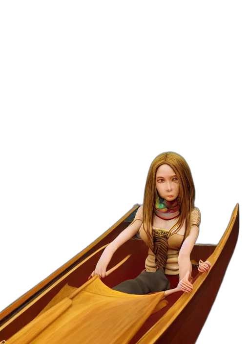 fantasy art, concept art, 3d render, pixel art, underwater, recursive, image, girl transparent PNG cut-out