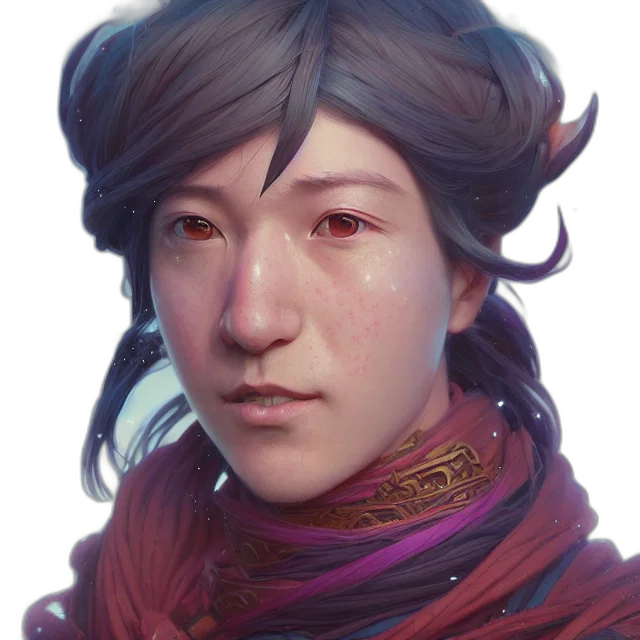 face, mask, staff, dragon transparent PNG cut-out
