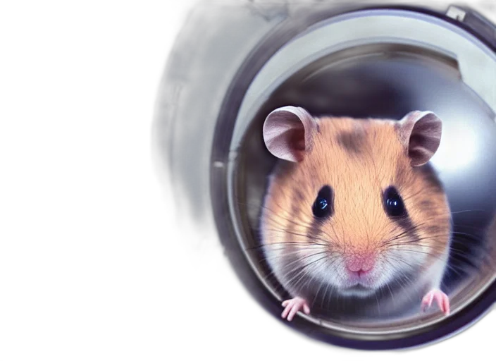 animal, photorealistic, 3d render, outer space, film, still, hamster, working transparent PNG cut-out