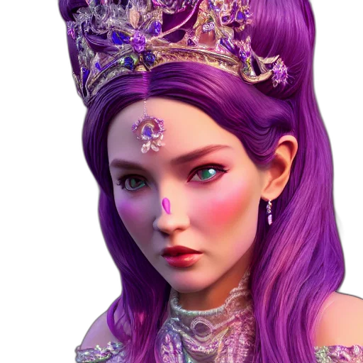 crown, jewelry, face, fantasy art transparent PNG cut-out