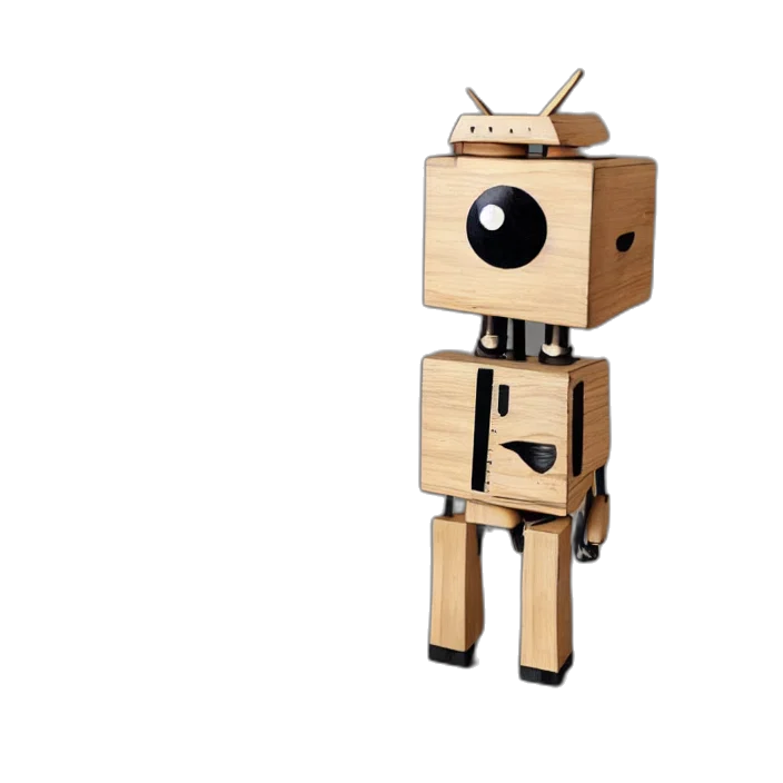 robot, staff, creature, 3d render transparent PNG cut-out
