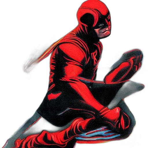 mask, comic book art, concept art, red, daredevil, painting, erick, grove transparent PNG cut-out