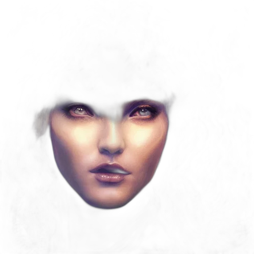 face, mask, robot, creature, photorealistic, 3d render, concept art, fantasy art transparent PNG cut-out