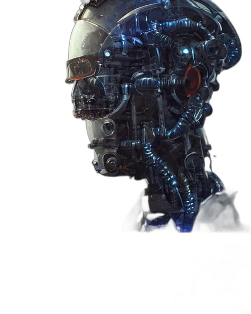 robot, face, mask, creature, cyberpunk, concept art, 3d render, pixel art transparent PNG cut-out