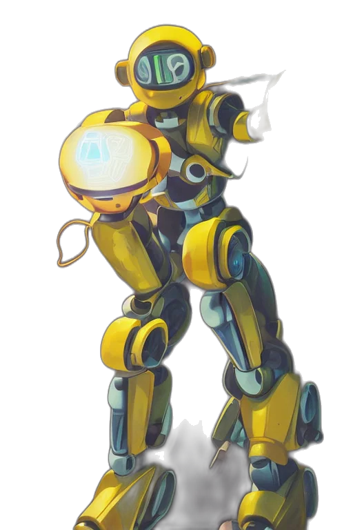 robot, weapon, concept art, cyberpunk transparent PNG cut-out