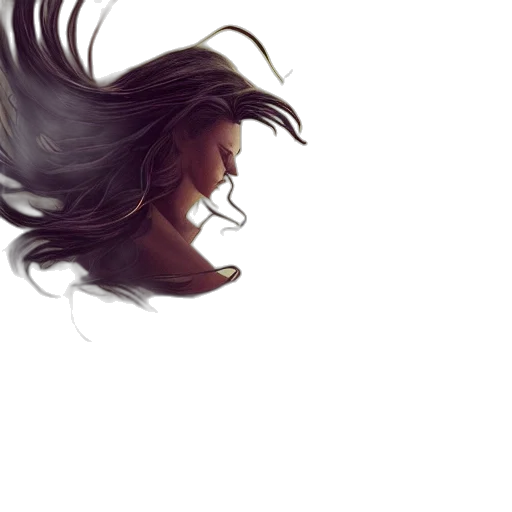 hair, face, mask, creature transparent PNG cut-out