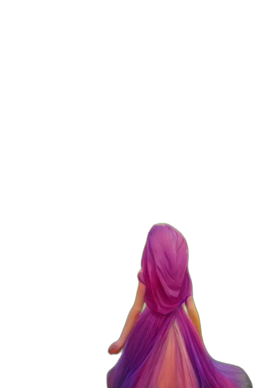 dress, hair, creature, bottle, 3d render, concept art, pixel art, fantasy art transparent PNG cut-out