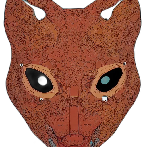 mask, face, dragon, creature, concept art, fantasy art, 3d render, photorealistic transparent PNG cut-out