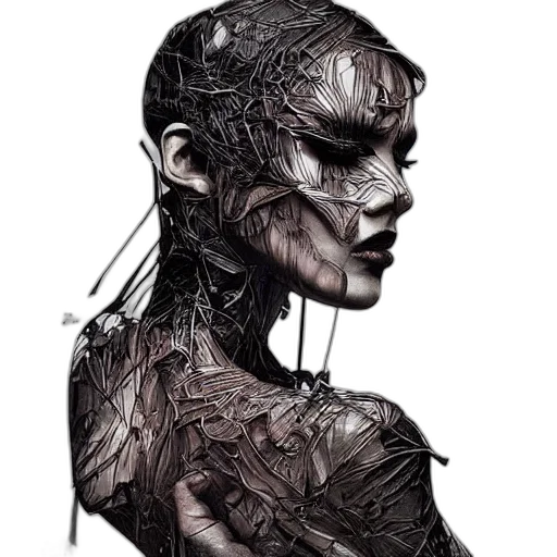 face, mask, robot, creature transparent PNG cut-out