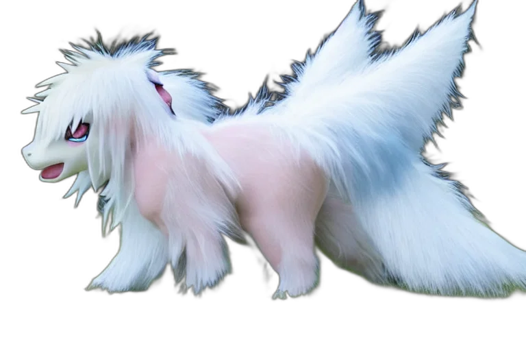animal, creature, hair, dragon, 3d render, concept art, photorealistic, fantasy art transparent PNG cut-out