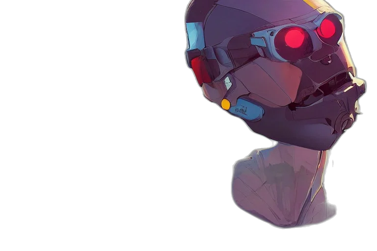 robot, mask, face, weapon transparent PNG cut-out