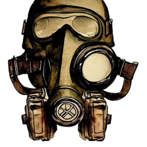 mask, jacket, face, weapon transparent PNG cut-out