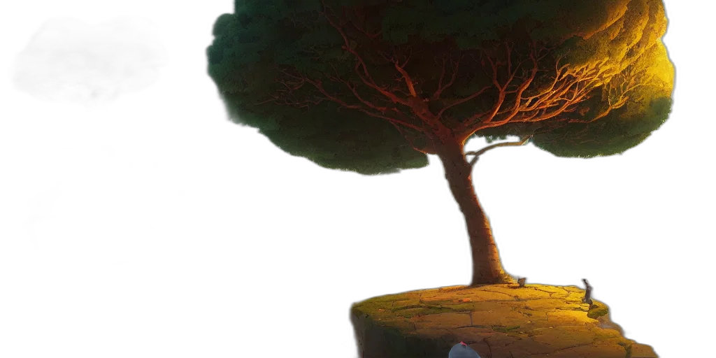 tree, crown, sword, creature transparent PNG cut-out