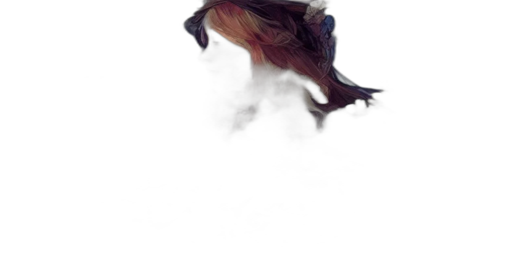 dragon, hair, creature, dress transparent PNG cut-out
