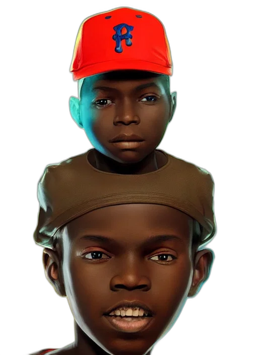 face, hat, mask, crown, 3d render, photorealistic, concept art, cartoon transparent PNG cut-out