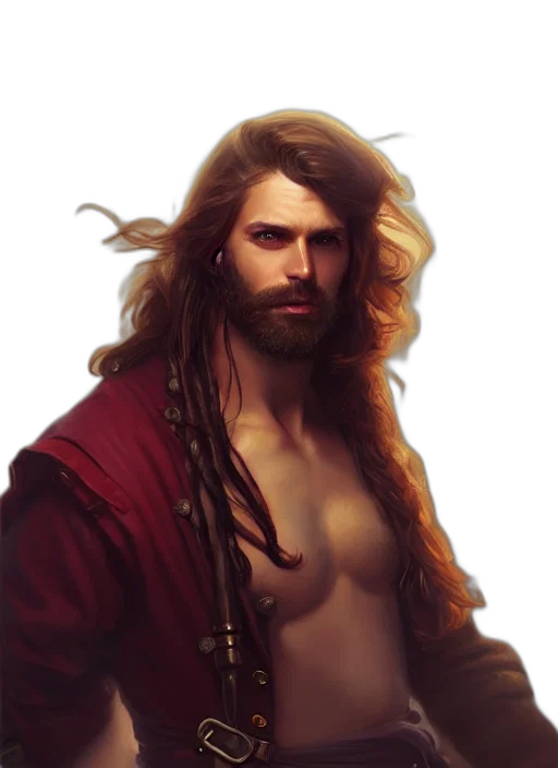 hair, fantasy art, concept art, photorealistic, comic book art, portrait, painting, years transparent PNG cut-out