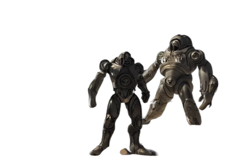 robot, concept art, 3d render, outer space transparent PNG cut-out