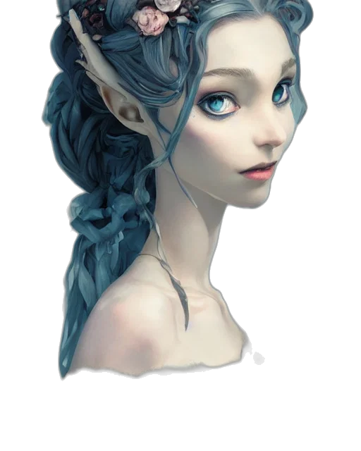 face, crown, robot, mask, fantasy art, concept art, photorealistic, watercolor transparent PNG cut-out