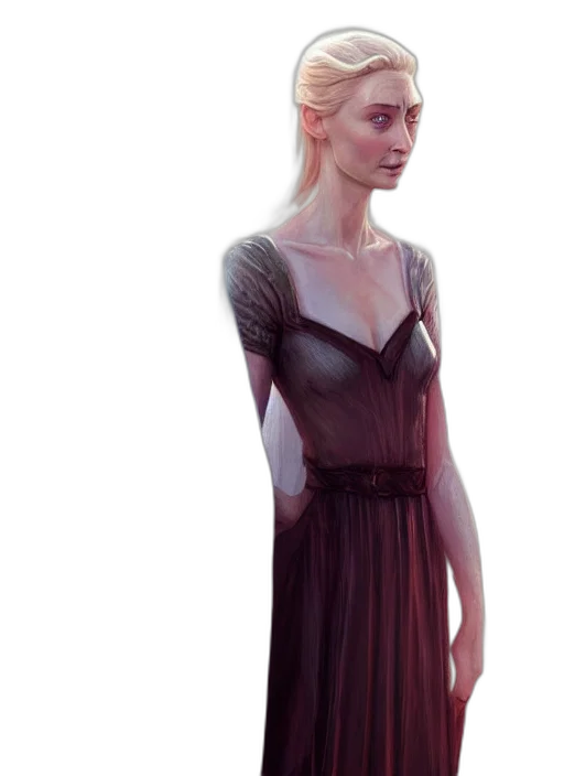 dress, staff, face, concept art, fantasy art, photorealistic, watercolor, dark transparent PNG cut-out