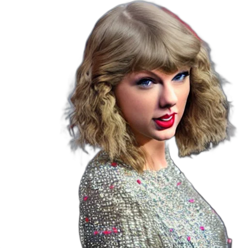 3d render, photorealistic, taylor, swift transparent PNG cut-out