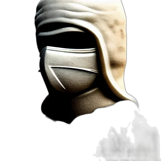 mask, face, robot, weapon, concept art, photorealistic, comic book art, 3d render transparent PNG cut-out