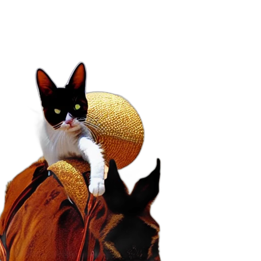 hat, staff, animal, crown, photorealistic, 3d render, concept art, outer space transparent PNG cut-out