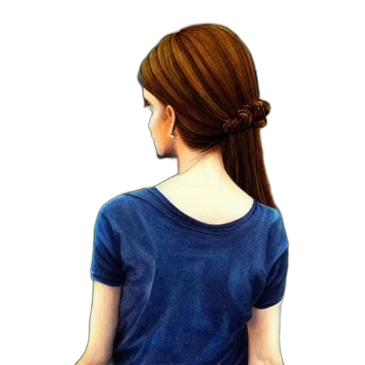 dress, face, jacket, hair, watercolor, oil painting, cartoon, photorealistic transparent PNG cut-out