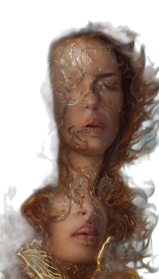 face, dress, hair, mask transparent PNG cut-out