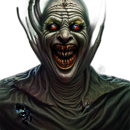 creature, face, mask, staff, concept art, comic book art, photorealistic, fantasy art transparent PNG cut-out