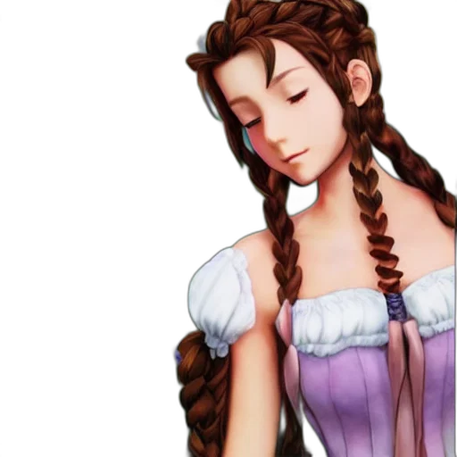 dress, face, staff, hair, photorealistic, fantasy art, 3d render, pixel art transparent PNG cut-out