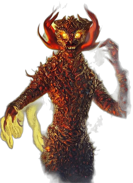 creature, mask, dragon, staff transparent PNG cut-out